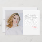 Coole Farbige Abstrakte Graduate Foto Typografie Ankündigung (Rückseite)