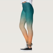 Coole Farbige Aquamarine OrangeGrunge Leggings (Links)