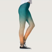 Coole Farbige Aquamarine OrangeGrunge Leggings (Rechts)