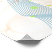 Coole farbige Aquarellfarben Spritzer Musiknoten Poster (Ecke)