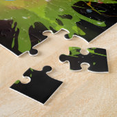 Coole farbige Aquarellfarben Spritzer Musiknoten Puzzle (Seite)