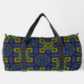 Coole Farbige Funky Abstrakt Dot Art Muster Duffle Bag (Rückseite)