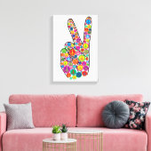 Coole Farbige Groovy Peace Signs Leinwanddruck (Insitu (Wohnzimmer))