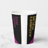 Coole Farbige Lila Bowling Geburtsname Pappbecher (Rechts)