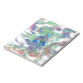 Coole farbige Musiknoten rauchen Effektbild Notizblock (Rotiert)