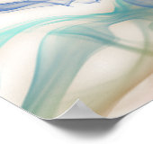 Coole farbige Musiknoten rauchen Effektbild Poster (Ecke)