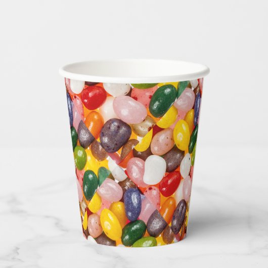 Coole, farbige Osterbohnen Pappbecher (Rückseite)