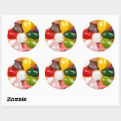 Coole, farbige Osterbohnen Runder Aufkleber (Blatt)