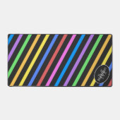 Coole farbige Retrostreifen, geometrisch Schreibtischunterlage (Vorderseite)