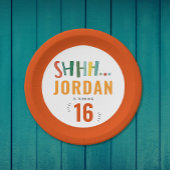 Coole Farbige Rote Überraschung Party Pinsel Typo Pappteller