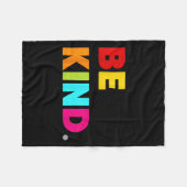 Coole Farbige Seien freundlich Motivierend Zitate  Fleecedecke (Vorderseite (Horizontal))