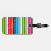 coole, farbige Streifen mit einer Musiknote Gepäckanhänger (Rückseite horizontal)