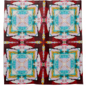 Coole Farbigkeit Abstrakt Duschvorhang (Vorderseite)