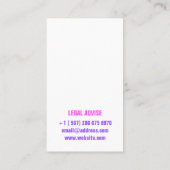 coole Farbinstagramm Visitenkarte (Rückseite)