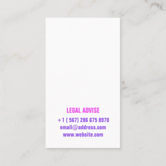 coole Farbinstagramm Visitenkarte (Rückseite)