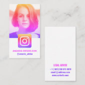 coole Farbinstagramm Visitenkarte (Vorne/Hinten)