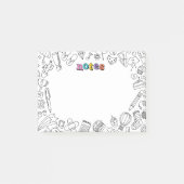 Coole Farbnachrichten Post-it Klebezettel (Vorderseite)