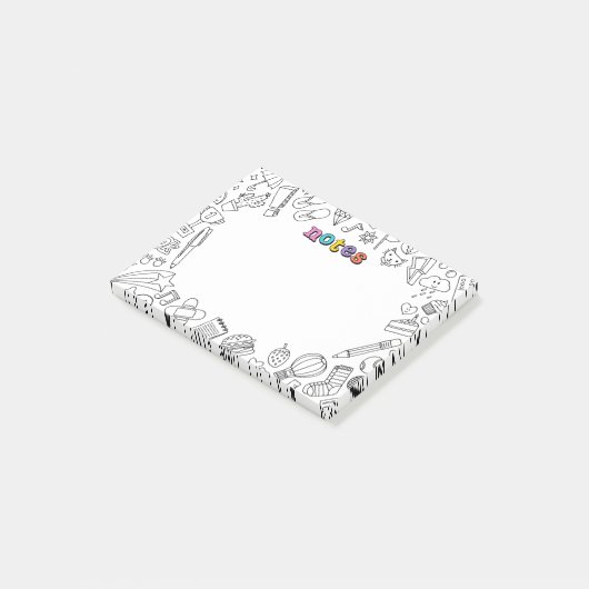 Coole Farbnachrichten Post-it Klebezettel (angewinkelt)