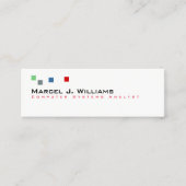 coole Farbpixel, modern beruflich Mini Visitenkarte (Vorderseite)