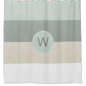 Coole Farbstreifen Minimalistische Streifen mit Mo Duschvorhang (Vorderseite)