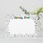 Coole Farbtafel - Dankeschön Karte (Stehend Vorderseite)