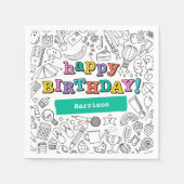 Coole Färbung anpassbarer Servietten (Vorderseite)