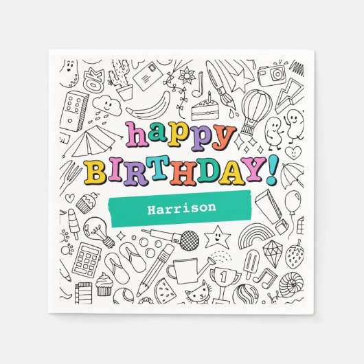 Coole Färbung anpassbarer Servietten (Vorderseite)