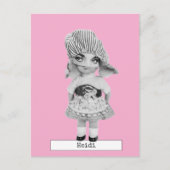 Coole Fashion Doll Postkarte (Vorderseite)