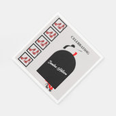 Coole Fashionist Red Black Shoes Geburtstag Serviette (Ecke)