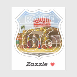 Coole Federn auf der Route 66 Aufkleber