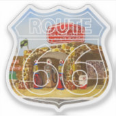 Coole Federn auf der Route 66 Aufkleber (Vorderseite)