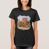 Coole Federn auf der Route 66 T-Shirt (Vorderseite)
