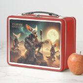 Coole Fennec Foxes Rock Acoustic Guitars in der Wü Metall Brotdose (Beispiel)