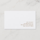 Coole fett geometrische Gold Black Visitenkarte (Rückseite)