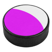 Coole, fett helle, lebhafte, rosa, weiße, dynamisc eishockey puck (3/4)