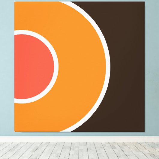 Coole fette, helle Orange Cocoa Brown Concentrate Leinwanddruck (Insitu (Holzboden))