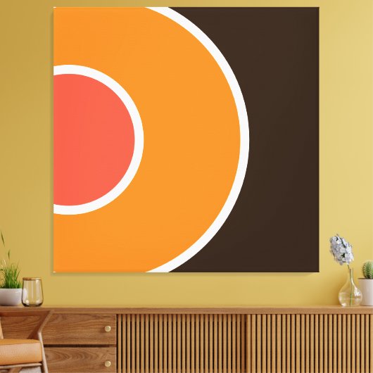 Coole fette, helle Orange Cocoa Brown Concentrate Leinwanddruck (Insitu (Wohnzimmer))