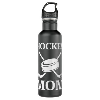 Coole, fette Hockey-Mama-Logo- GeschenkeWeiß auf Edelstahlflasche
