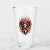 Coole Feuerränder Zodiac Astology Design Glas (Rückseite)