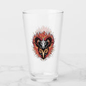 Coole Feuerränder Zodiac Astology Design Glas (Vorderseite)