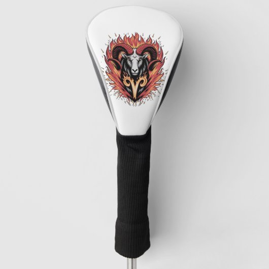 Coole Feuerränder Zodiac Astology Design Golf Headcover (Vorderseite)