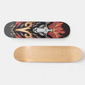 Coole Feuerränder Zodiac Astology Design Skateboard (Horizontal)