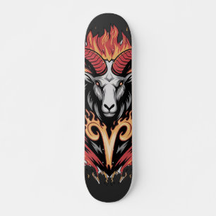 Coole Feuerränder Zodiac Astology Design Skateboard