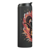 Coole Feuerränder Zodiac Astology Design Thermosbecher (Nach links gedreht)