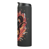 Coole Feuerränder Zodiac Astology Design Thermosbecher (Nach rechts gedreht)