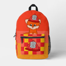 Coole Feuerwehrmann- und Fuchs-Themen-Rucksack