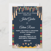 Coole Fiesta rustikale moderne mexikanische Hochze Einladung (Vorderseite)