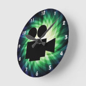 Coole Film-Kamera; Videofilm Runde Wanduhr (Winkel)