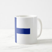 Coole finnische Flagge Kaffeetasse (VorderseiteRechts)