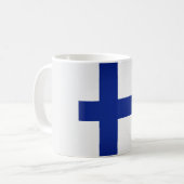 Coole finnische Flagge Kaffeetasse (Vorderseite Links)